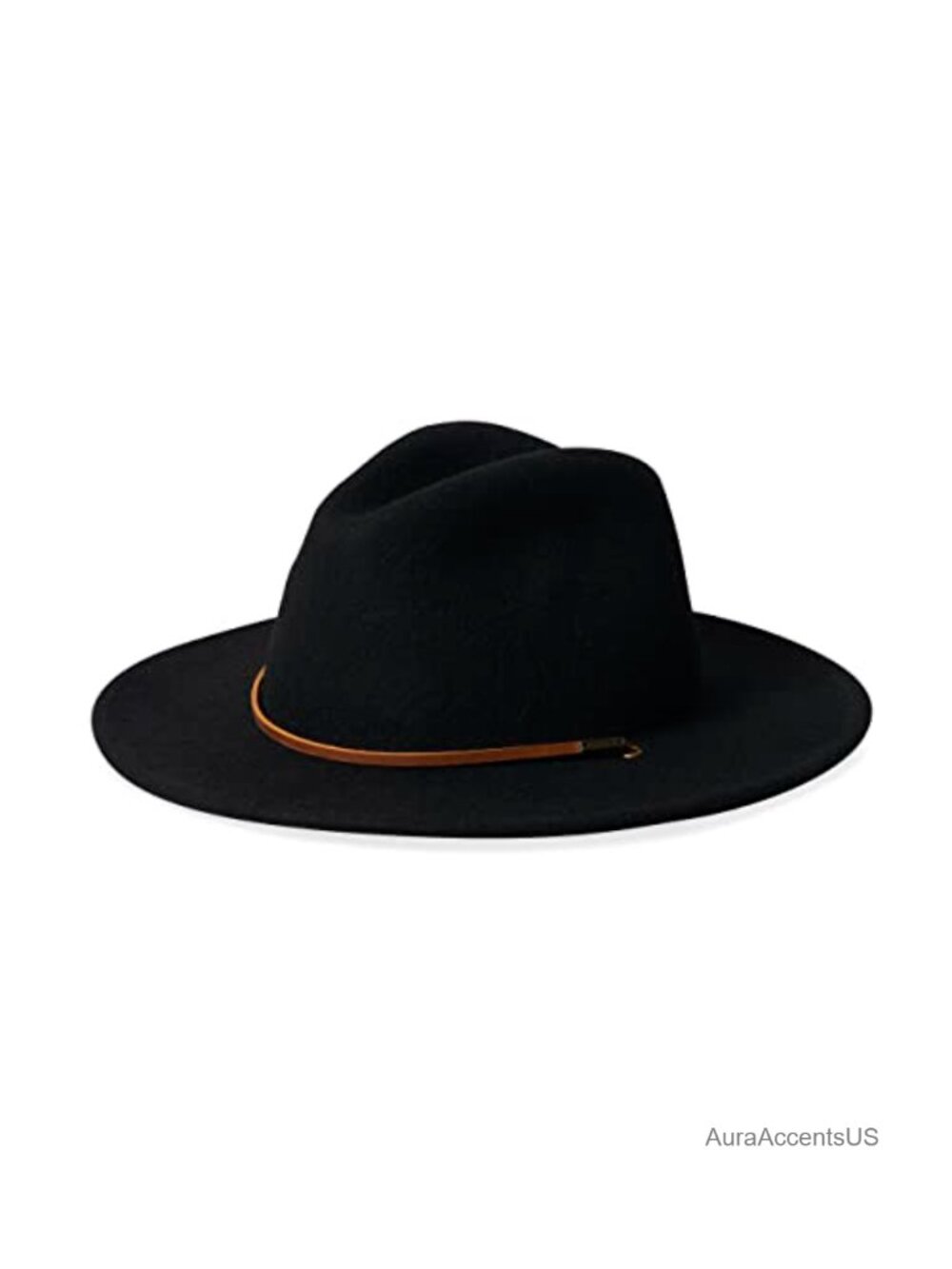 Brixton Field Wide Brim Felt Fedora Hat Water Repellent Adjustable